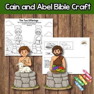 Cain and Abel Bible Craft: Cut and Paste Activity (PDF)