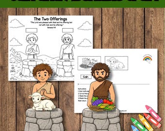 Cain and Abel Bible Craft: Cut and Paste Activity (PDF)