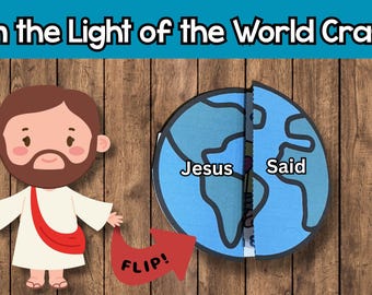 Jesus is the Light Craft: Bible Verse Coloring Pages (PDF Download)