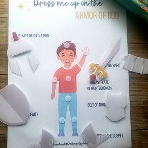 Armor of God Bible Activity, Armor of God, Sunday School Activity, Bible Busy Book, Homeschool Activity