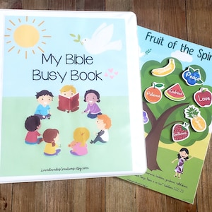 Bible Busy Book Printable Bundle, Bible Activities, Sunday School Lessons, Bible Education, Childrens Bible Study, Bible Flashcards