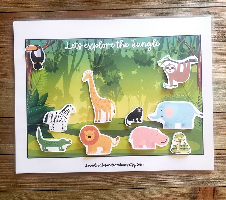 ZOO Animals Busy Book Zoo Animal Matching Activity Zoo Etsy