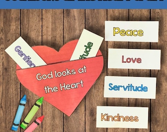 God Looks at the Heart Bible Craft: Sunday School Printable (PDF Download)