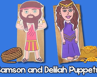 Samson and Delilah Bible Craft: Kids' Sunday School Activity (PDF Pattern)