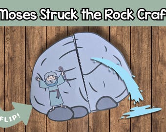 Water From the Rock Bible Craft, Moses Strikes the Rock Craft, Moses in the Wilderness Craft, Moses Hits the Rock Craft, Sunday School Craft