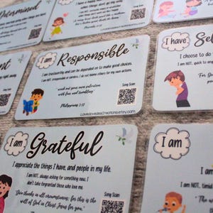 Erste Tugendstundenkarten mit Song Scan, Charaktereigenschaftskarten, Kinderschriftkarten, Tugendbibelverskarten, Morgenkorbkarten