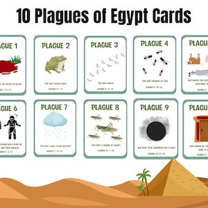10 Plagen in Ägypten Memory Cards, 10 Plagen in Ägypten Aktivität, 10 Pest in Ägypten Bibelstunde, Bibelarbeit mit Buchaktivität