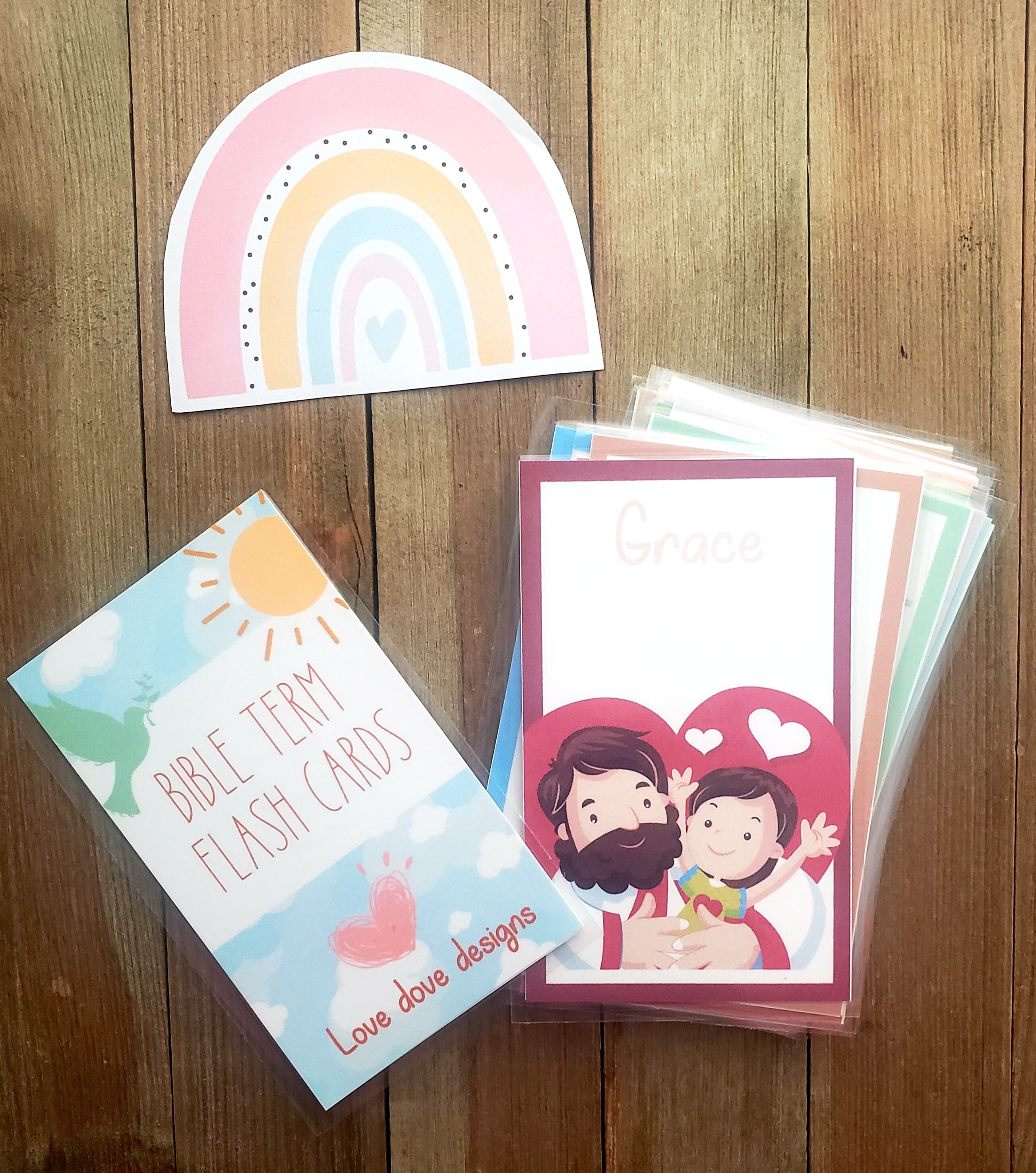 Childrens Bible Term Flashcards Bible Flashcards Childrens Etsy