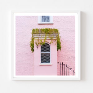 London Photography print, pink house in Notting Hill, Fine Art Photography, Wall Art