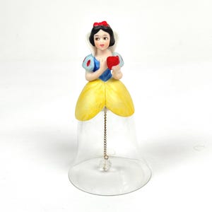Vintage Disney Snow White Bell - 24% Lead Crystal & Porcelain Collector 5&quot; Tall Figurine - Made in USA