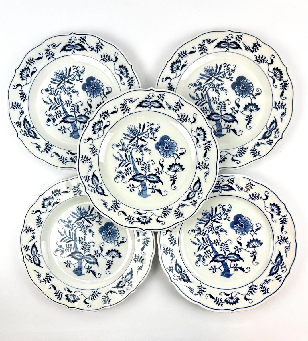 Blue Danube Dinner Plates Set | Vintage Floral Porcelain, Japan - Etsy