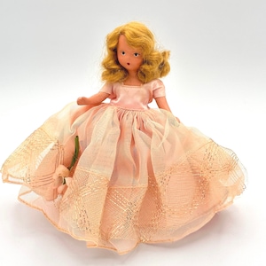 Vintage Nancy Ann Storybook Doll Blossom Time #304 - 1940s Operetta Series - Bisque - Frozen Legs