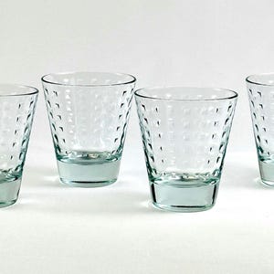 Vintage Gibson Double Old Fashioned Glasses - Set of 4 - Great Foundations Pattern - 12oz Weighted Lowball Cocktail Glasses