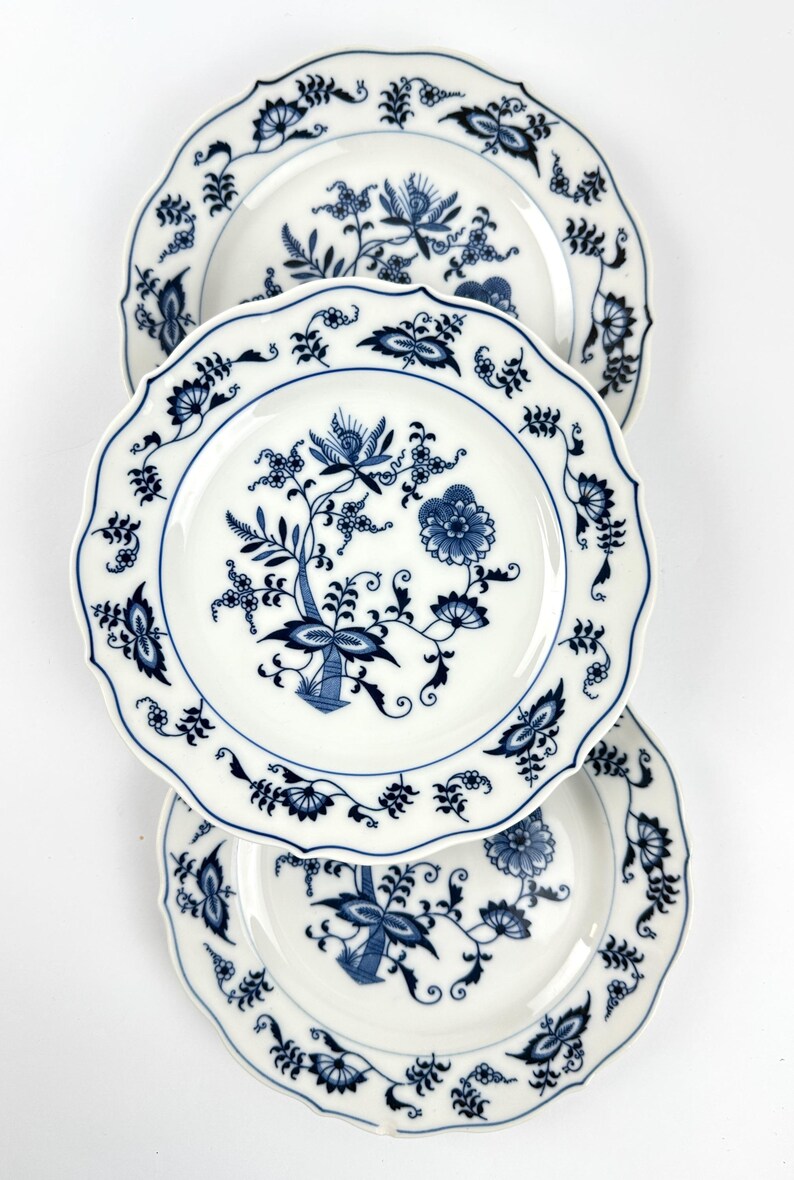 Vintage Blue Danube Bread Plates Set of 3 | Blue & White Japan ...