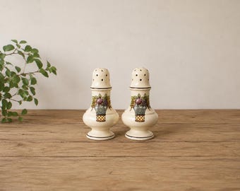Vintage Wedgwood Directoire Salt & Pepper Shakers, Etruria England, Rare Art Deco Era Creamware