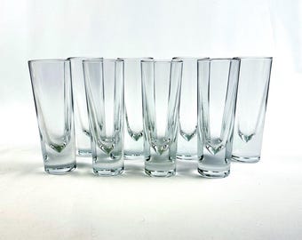 Vintage Carlo Moretti Bullet Brunch Cocktail Glasses - Set of 2 - Italian Murano Designer Retro Barware -  Mimosa Glasses - 10 available