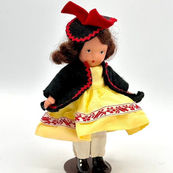 Vintage Nancy Ann Storybook Doll One Two Button My Shoe #123 / Nursery Rhyme Series - 1940s Collectible Doll