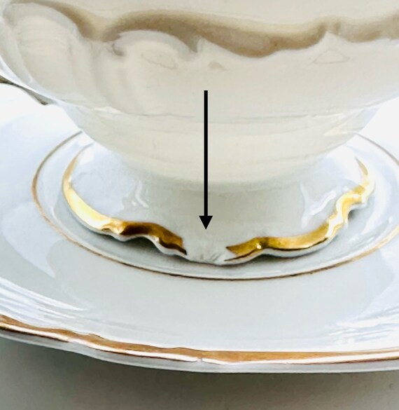 Vintage Edelstein Bavaria Maria-theresia Footed Cup and