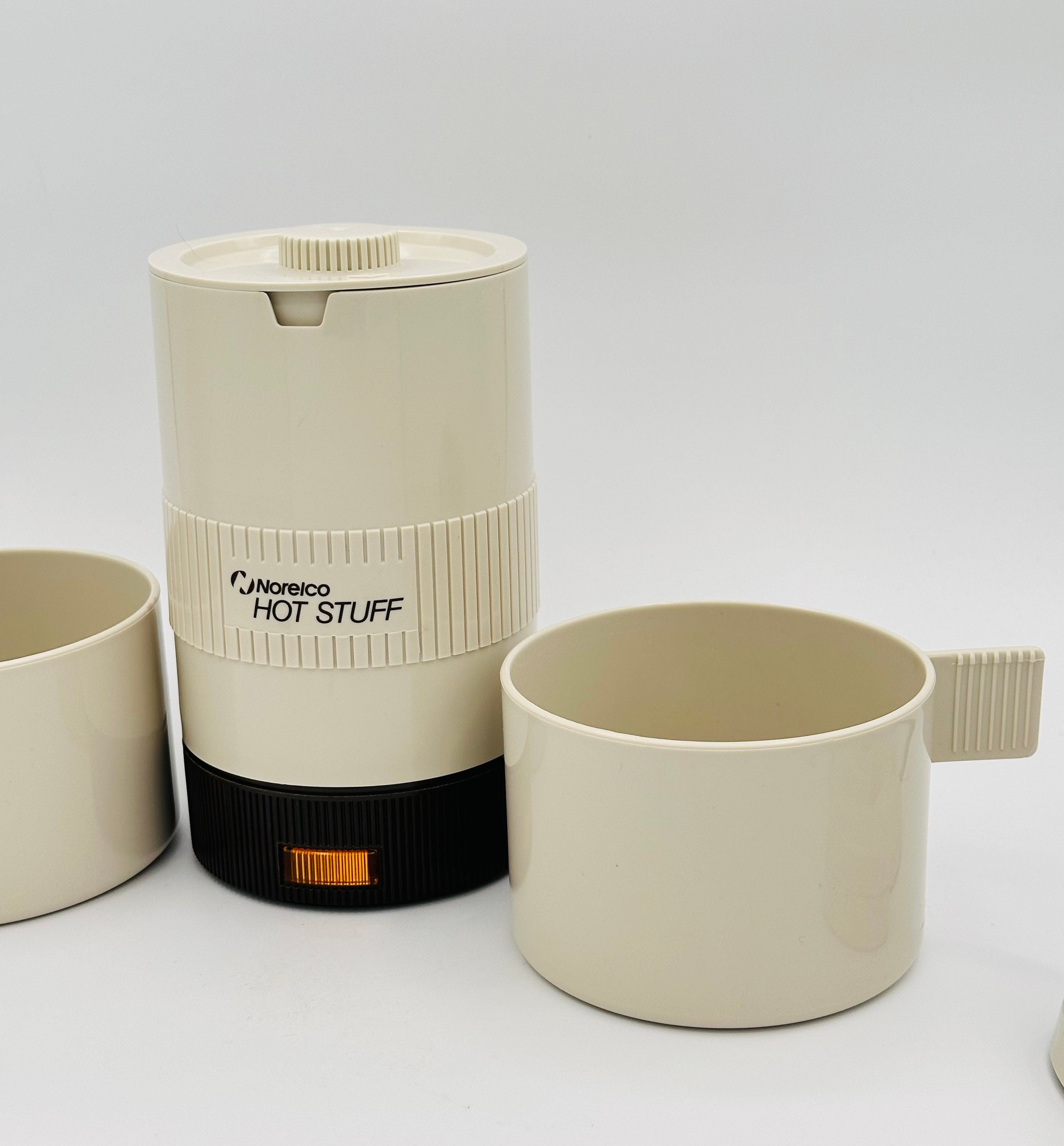 1970s Norelco Hot Stuff Travel Coffee Maker Set, Retro Mod Design, Complete  With Accessories 