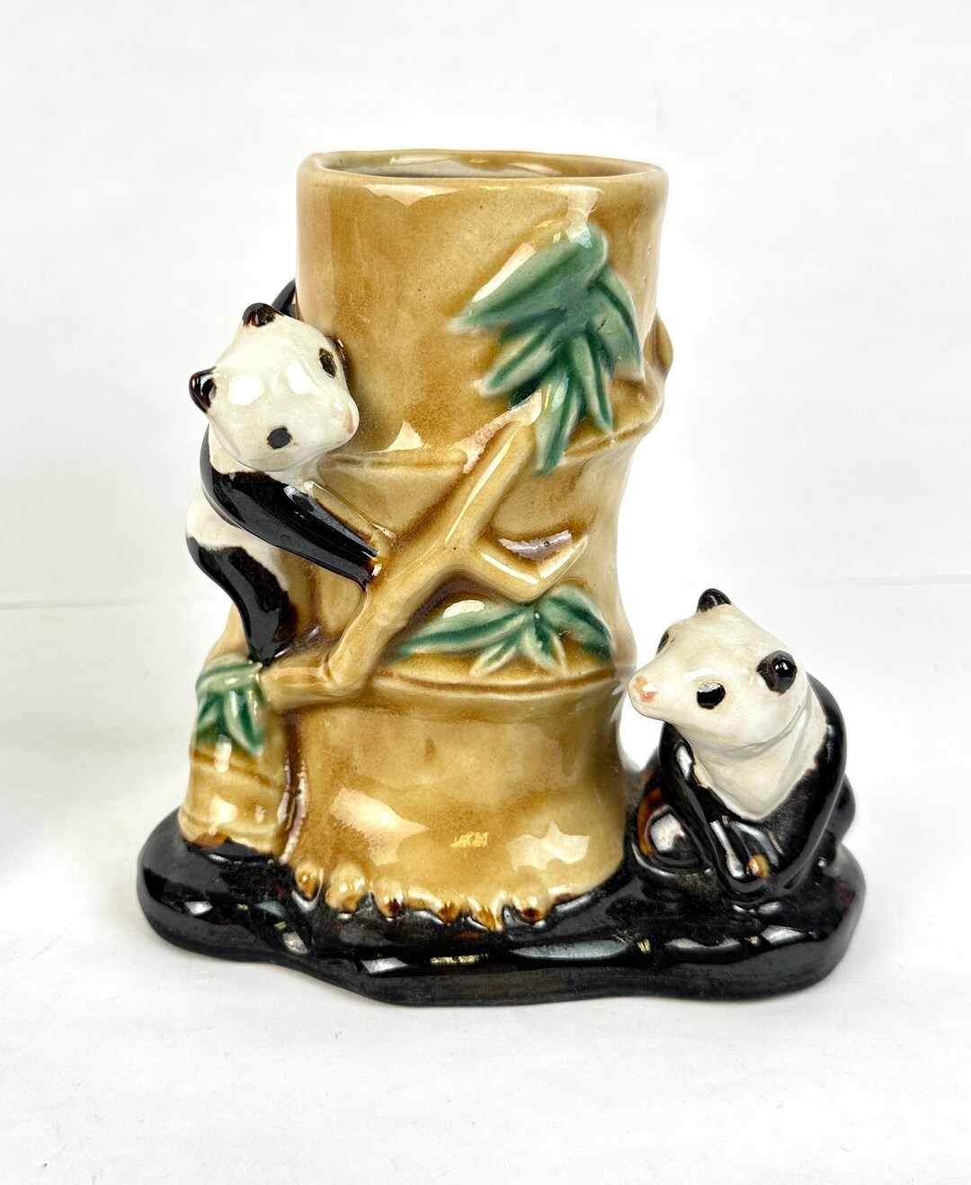 Vintage Panda Bamboo Planter – Mid Century Ceramic Vase, Japan Made - Etsy