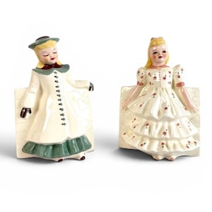 Vintage Florence Ceramics Lady Vases, Hand-Painted Pasadena Planters (Choose One)