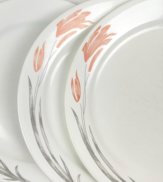 Vintage Corelle Rose Floral Wisp Dinner Plates – Choose Set of