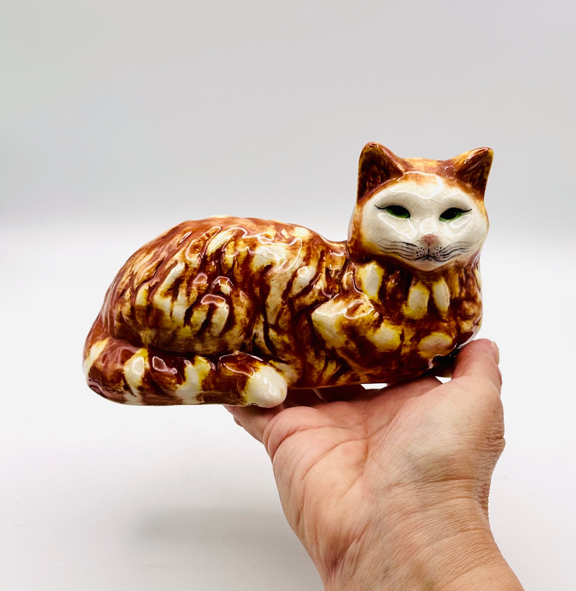 Mid Century Marston of California Ceramic Cat Figurine 1950s Retro