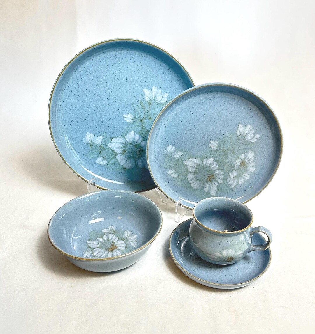 Vintage Denby Blue Dawn Floral Dinnerware Replacements - Dinner Plates ...