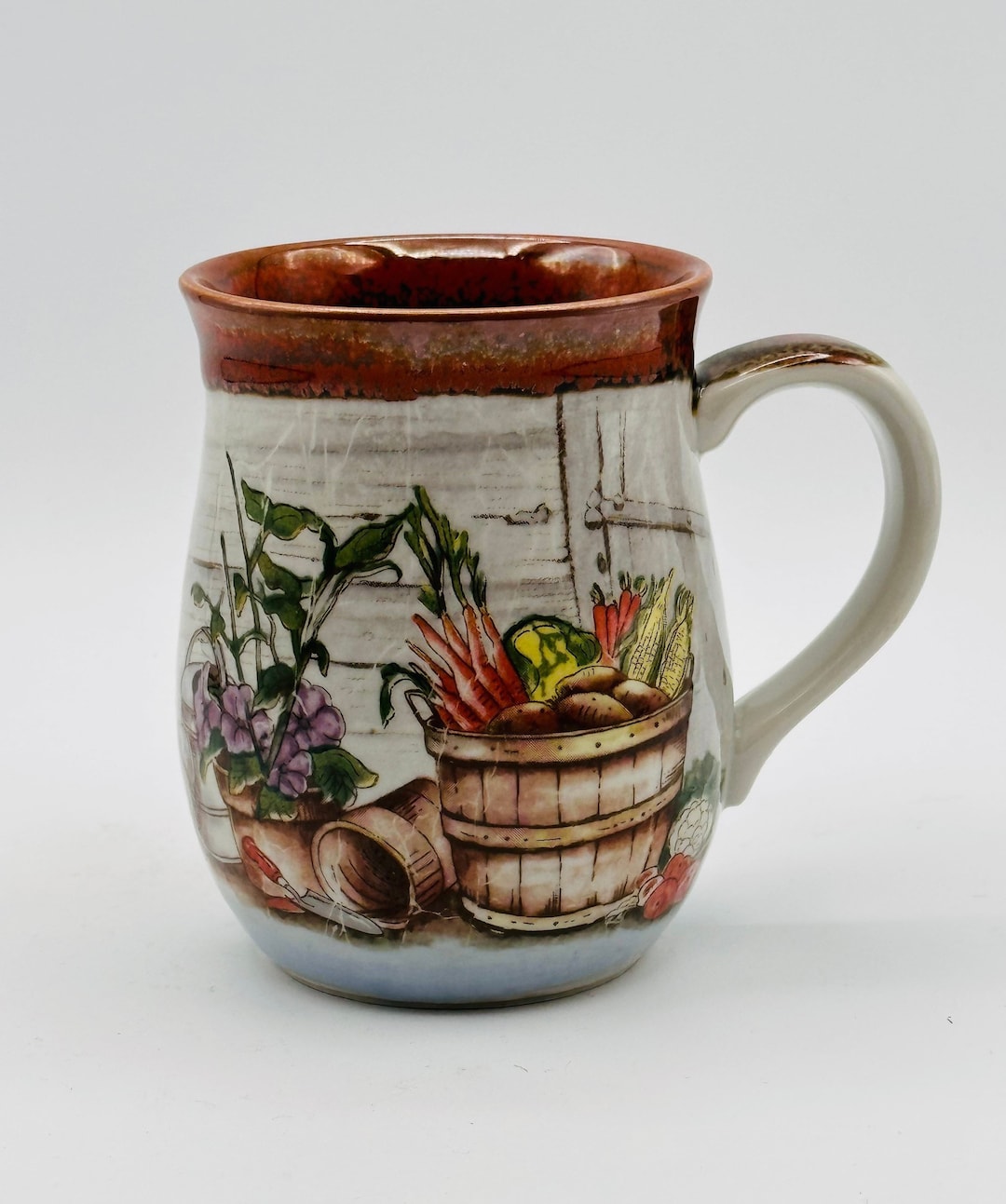 Vintage Otagiri Coffee Mug / RARE Farmhouse Art Mug by Artist Ruth ...