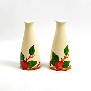 Vintage Franciscan Apple Salt & Pepper Shakers and Candlestick Holders