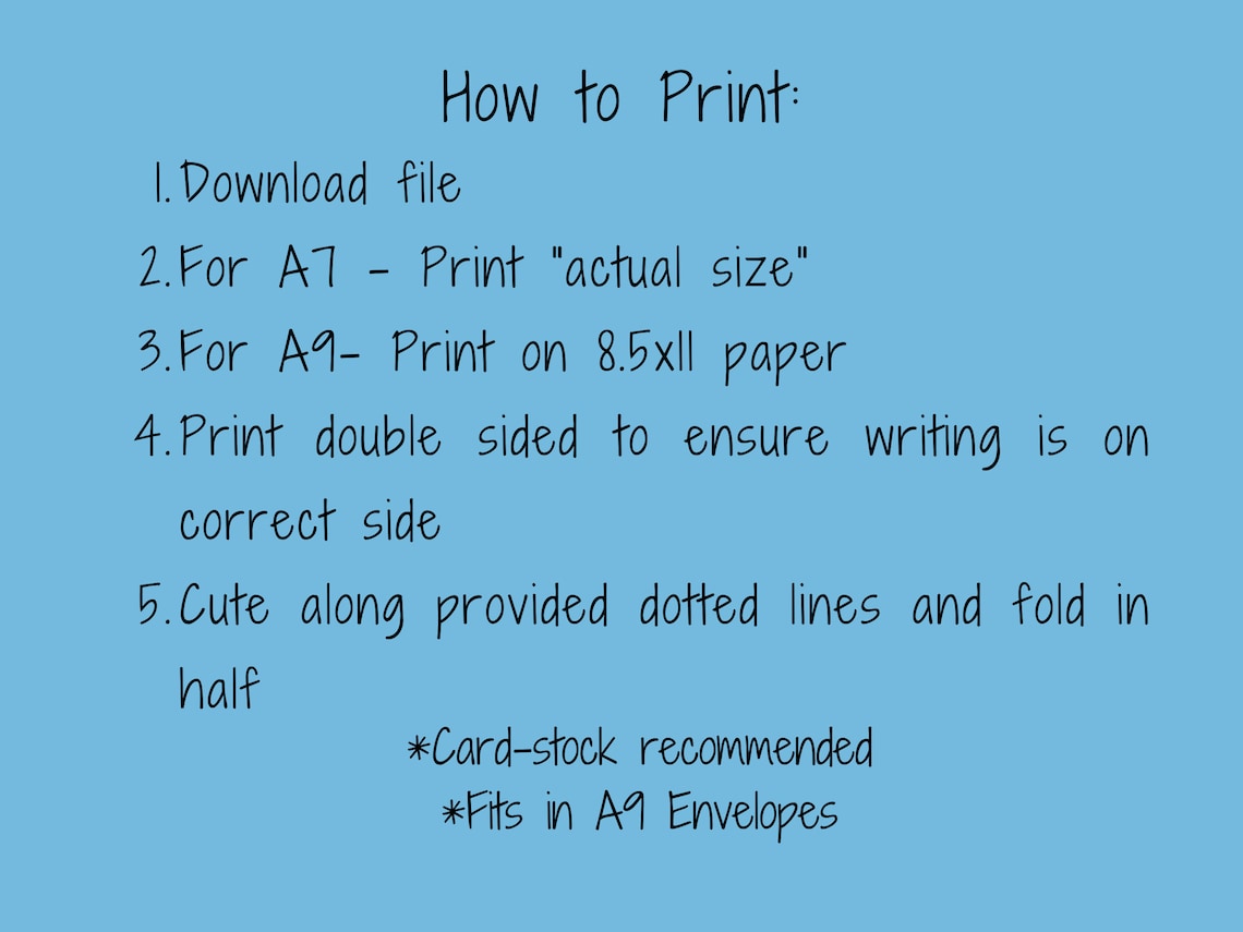 Printable Birthday Card With Greeting Inside, Printable Birthday Card ...