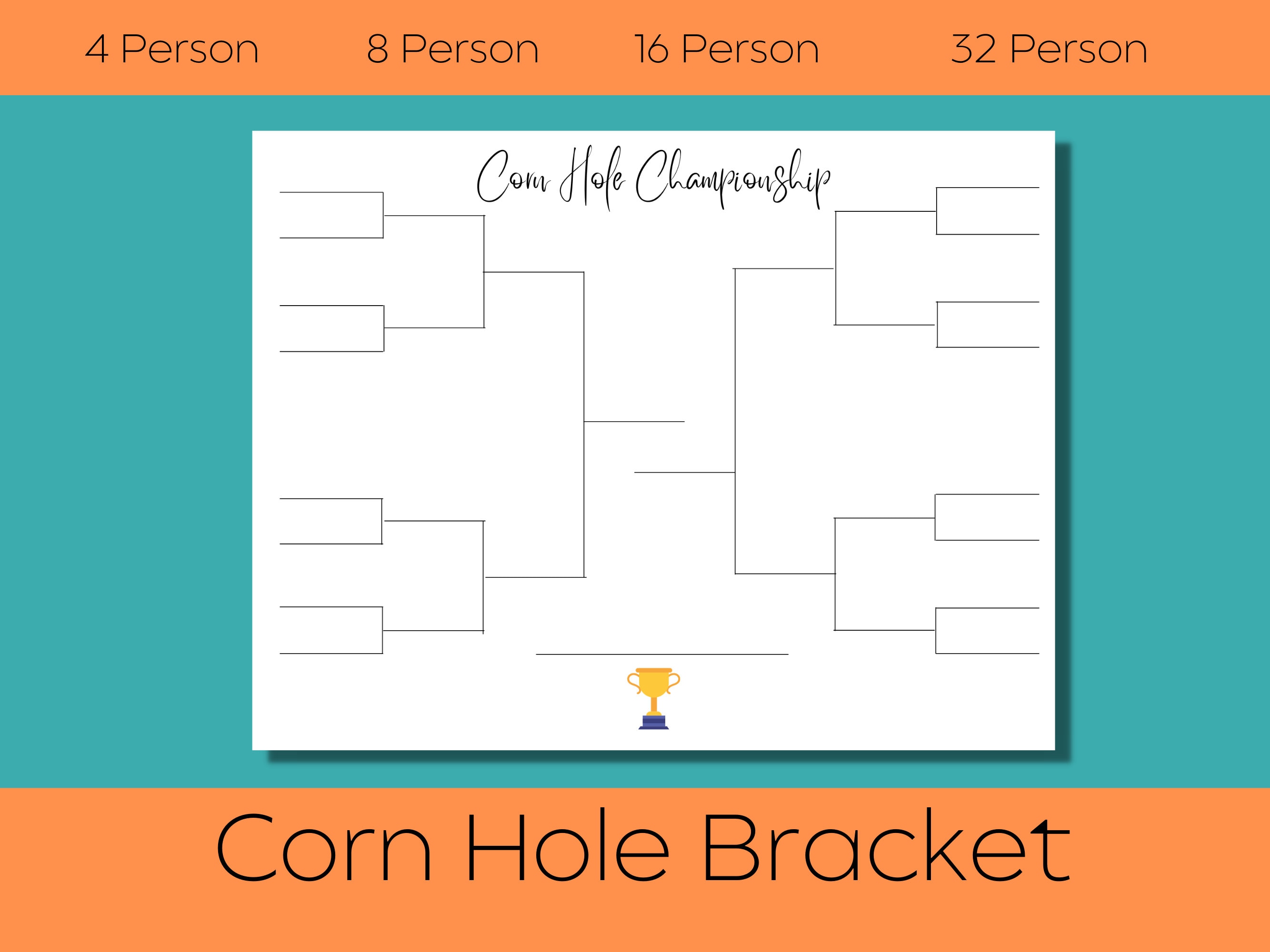 Free Cornhole Tournament Printable Brackets