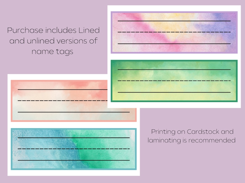 Classroom Desk Name Tag Name Tags for Back to School Etsy