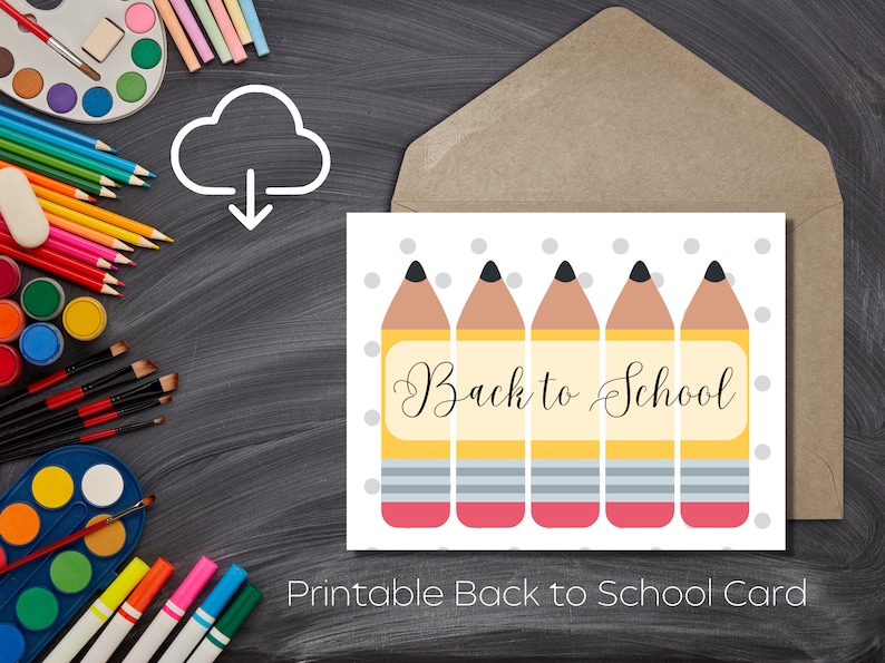 Back to School Card for Teacher Printable, Printable Back to School ...