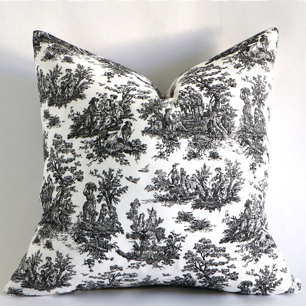 Toile Pillow Cover Etsy