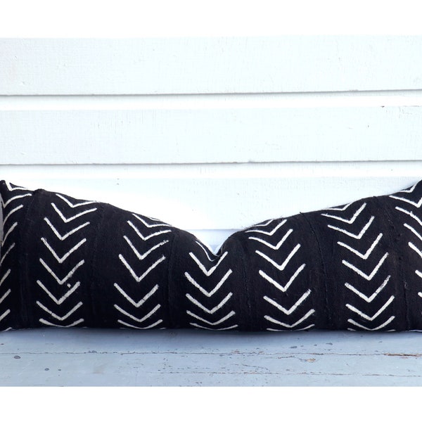 Black Lumbar Pillow Etsy