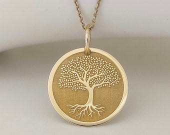 14k Gold Family Tree - Etsy UK
