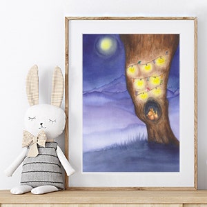 A4 art print - Three sleeping squirrels