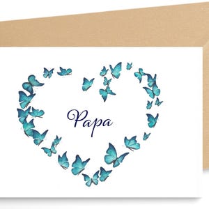 Carte double avec enveloppe Papa 3 couleurs
