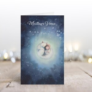 Carte double avec enveloppe A6 "Sous les étoiles"