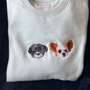 Group of Pets Embroidered Sweater Custom Pet Embroidered Sweatshirt Pet Gift Commission image 1