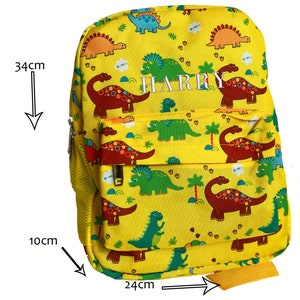 Sac à dos personnalisé pour enfants | Sac à dos dinosaures personnalisé par broderie | Sac de dinosaure | Cadeau Dino personnalisé | Sac Dinosaure