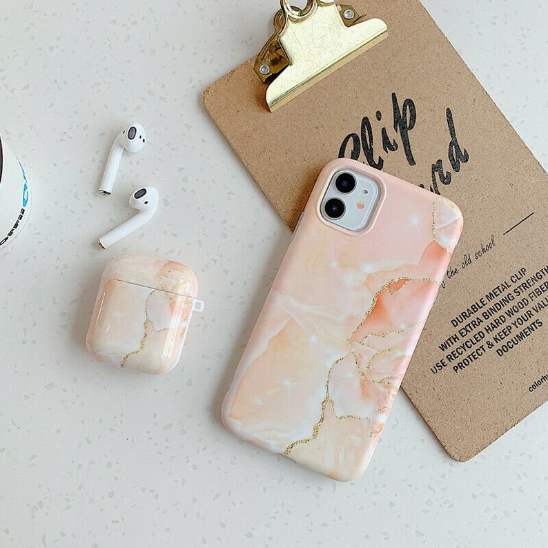 Marble Geometric pattern phone cases for iPhone Cover for Apple Phone 13,13PRO, 13 Pro Max, 12/12 PRO, 12 Pro Max,, X, XR,XS 8/8 7/7 Marble Peach