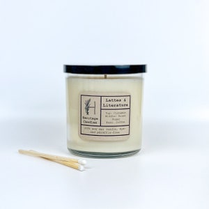 Lattes & Literature Candle | Book Lover Gift | Bookish Candle | Literary Candle | Book Lover Candle | Bookworm Gift | Book Club Gift