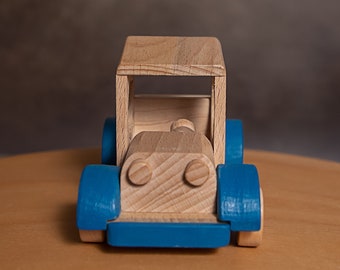 Wooden mini pick up car toy for little boys