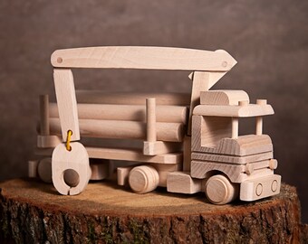 Wooden HDS Truck, wooden handmade toy, perfect gift for boys