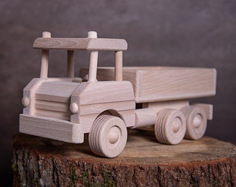 Handmade Three-Axle ,Wooden Car,big wooden truck, perfect gift for boys