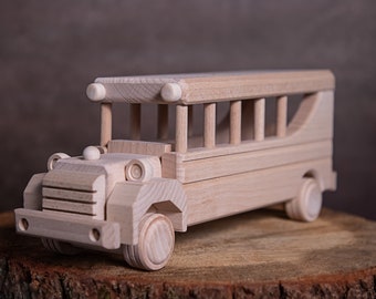 Wooden Retro Bus, handmade wooden toy, wooden cars , perfect gift to boys