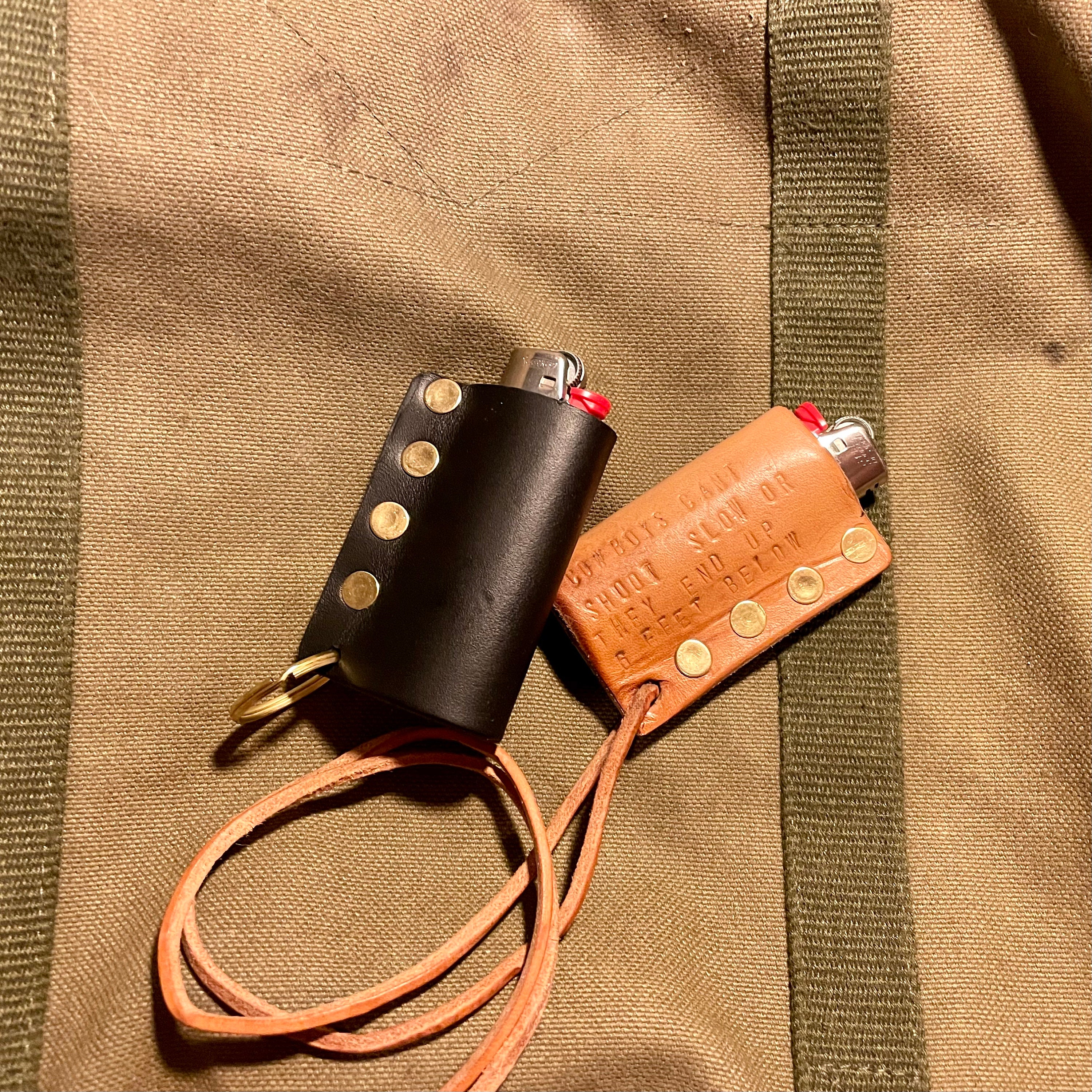 Luxury Hand Stitched Bic Lighter Cases in Horween Leather, Made in TX –  Custom Leather and Pen
