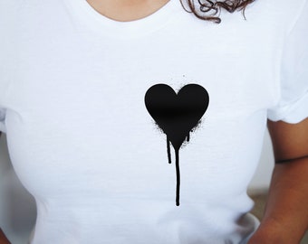 Dripping/Bleeding/Melting Heart Playing Card T-shirt from The Hoxton Pearl